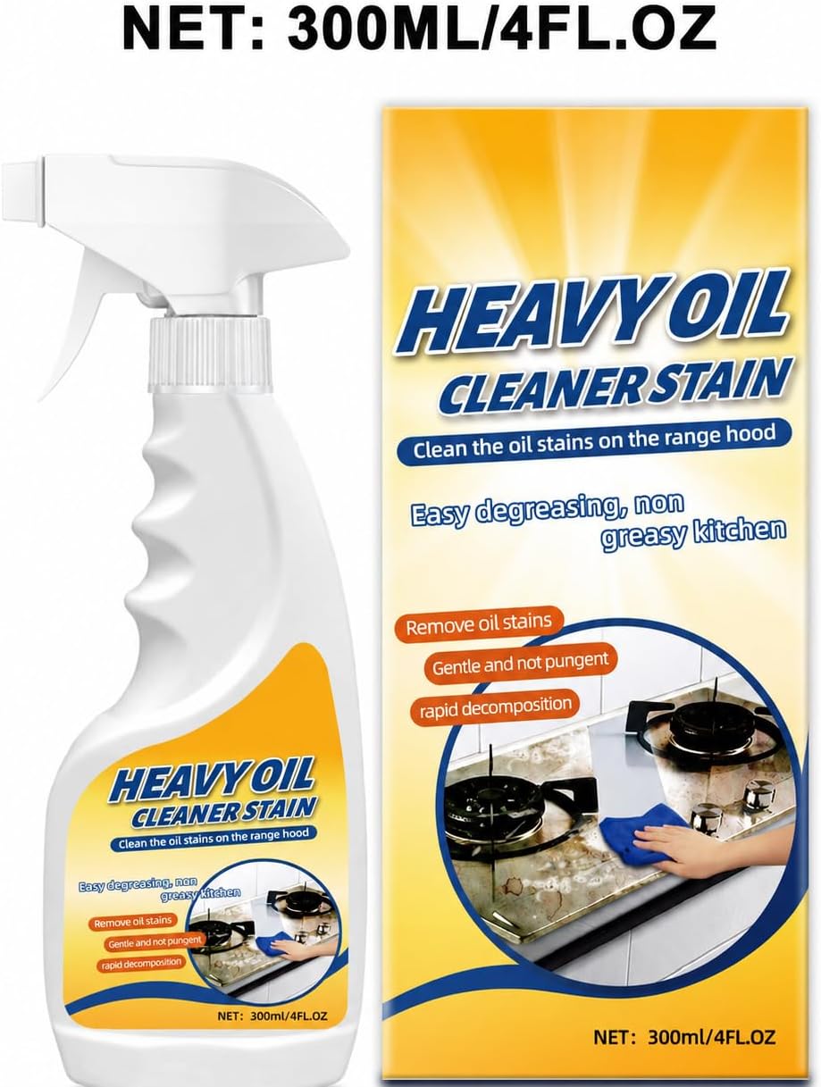 Heavy-Duty Degreaser for Kitchen Heavy Oil Stain Cleaning - Remove Dirt, Grime, and Grease from Oven, Microwave, stove top and other kitchen appliances-10Fl.Oz