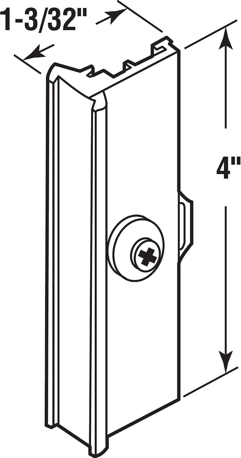 Prime-Line F 2550 Black Plastic, Window Finger Pull, Self-Adhesive (2 Pack)