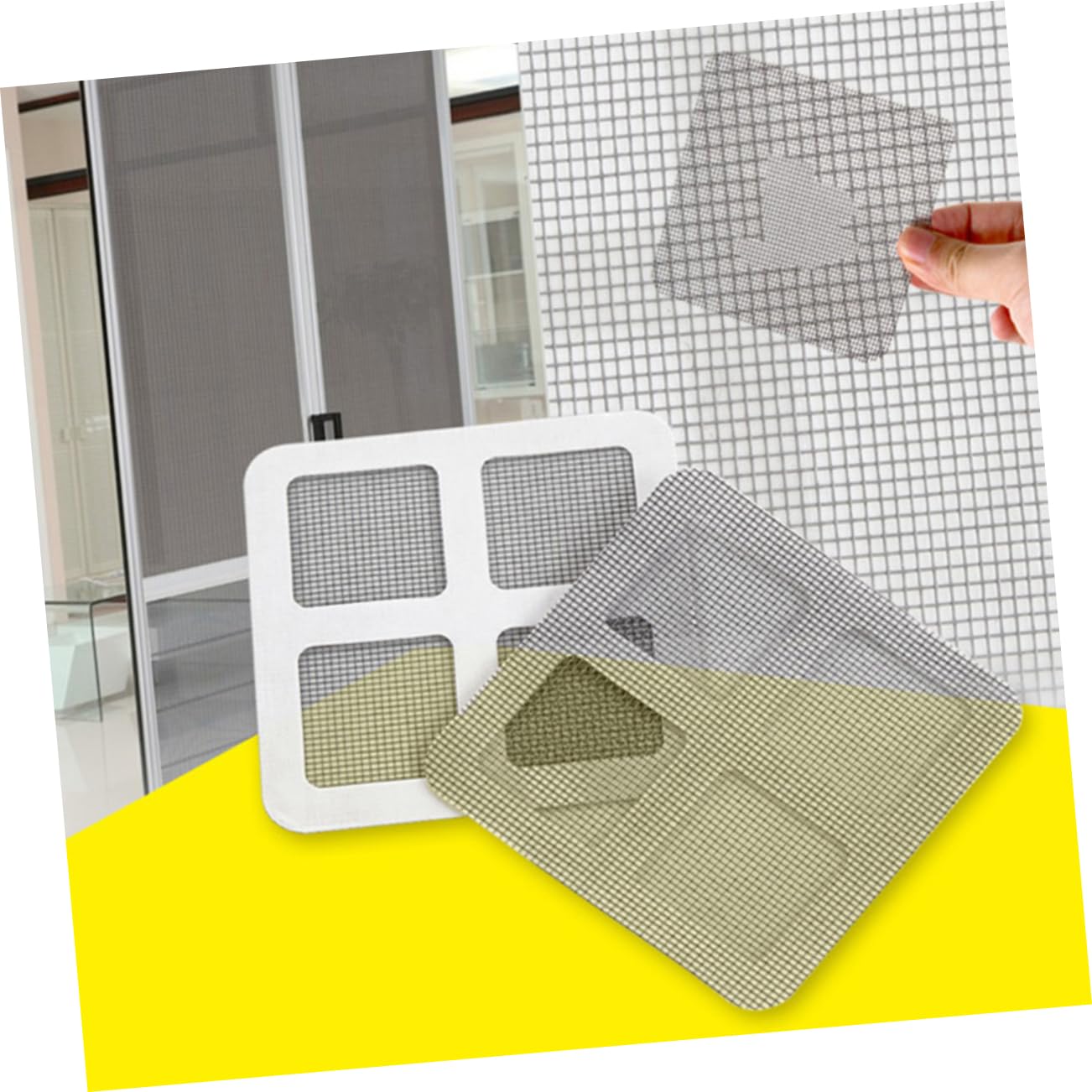 Veemoon Screen Door Mesh Repair Kit Window Net Screen Sticker Patch Stop Easy Install