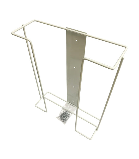 1 Each | Disposable Glove or Tissue Box Holder, TRIPLE (3-Box) Glove Rack, Wall Mounted Universal Box Holder, for Larger Sized Boxes, White - 1 Glove Rack