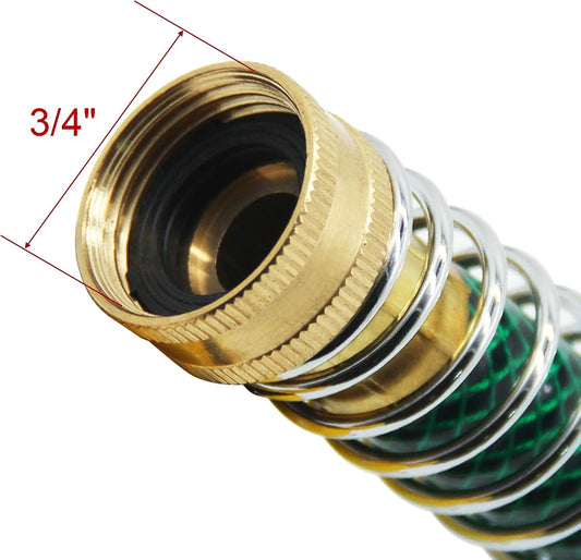 Lifynste Garden Hose Extension Adapter, Hose Kink Protector with Coil Spring, 2 Pack