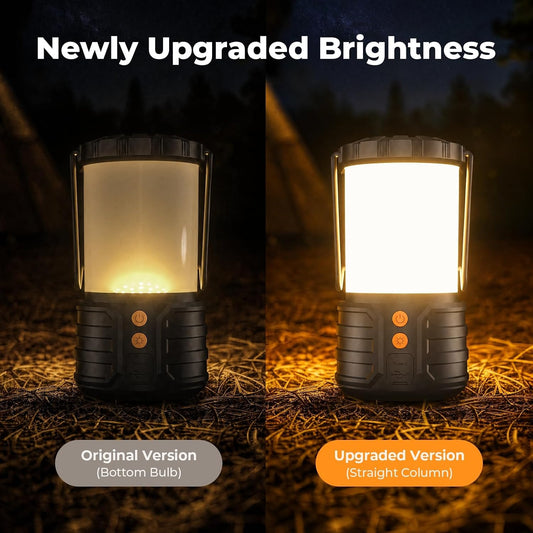 Camping Lantern,5000mAh Rechargeable Battery Emergency Lights for Power Outages,3 Colors,IPX4 Waterproof Portable Camping Tent Light for Home or Hurricane Hiking,1 Pack