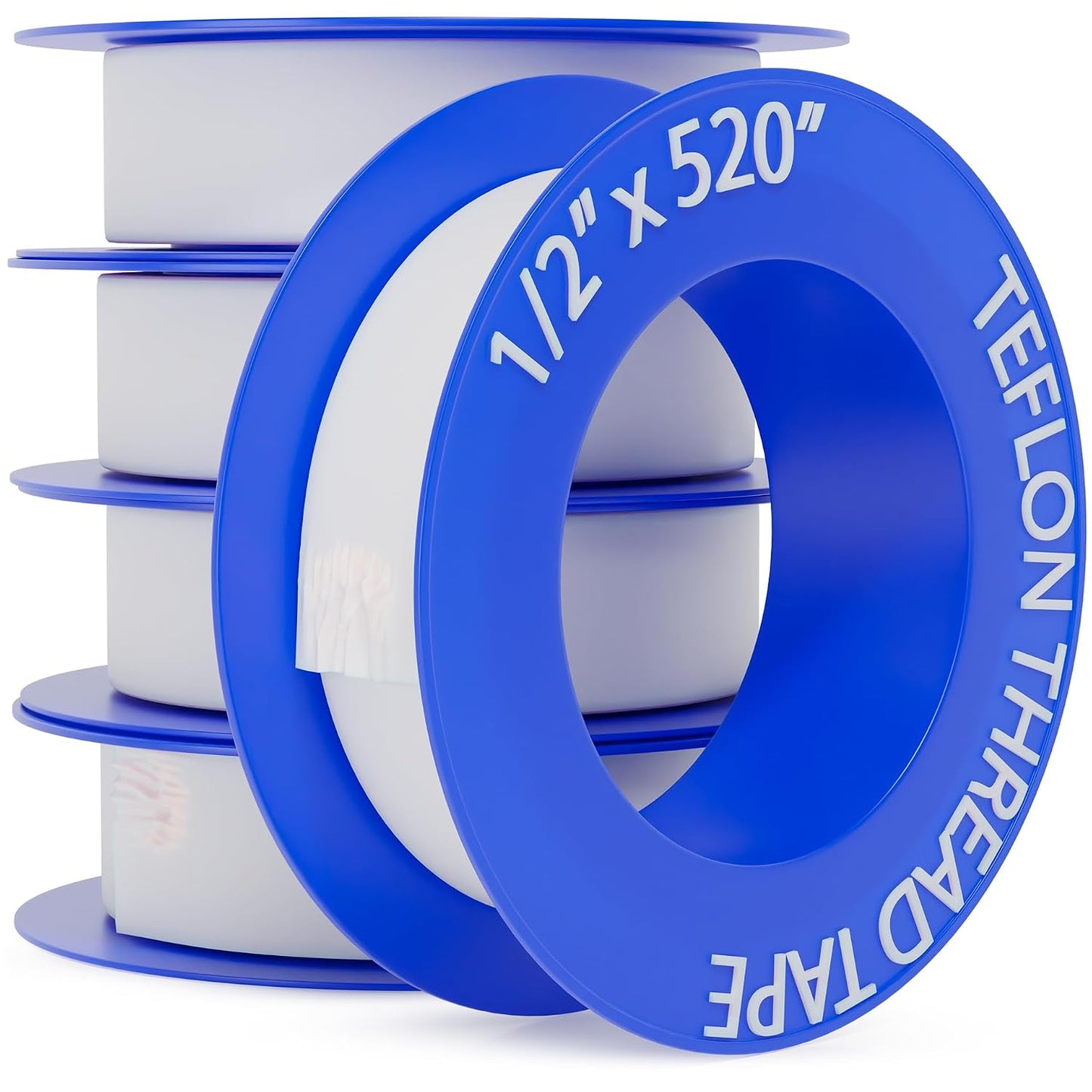 D-NYX Teflon Tape 4 Rolls 1/2 Inch(W) X 520 Inches(L) Teflon Duct Sealant Tape for Shower Head, Plumbing Thread Tapes, Water Pipe Sealing Plumbers PTFE Thread Seal, Pipe Dope Plumbers Accessories