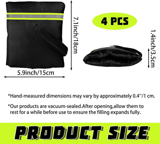 4 Pack Outdoor Faucet Covers,Thicken Outside Faucet Socks for Winter Freeze Protection,Reusable Waterproof Hose Bib Cover with Reflective Strip for Garden(5.9" W x 7.1" H )