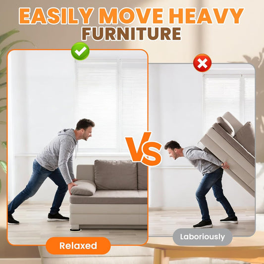 Furniture Sliders for Carpet 8PCS, Heavy Duty Furniture Movers Pads 3 1/2", Chair Leg Floor Protectors, Reusable Furniture Moving Sliders for Easy Glide