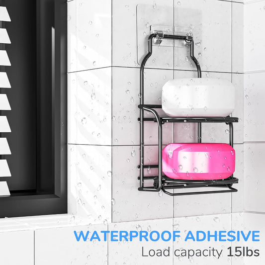 galasily 3-Tier Shower Soap Shampoo Bar Holder, Self Adhesive&Freestanding Draining Soap Caddy for Bathroom Wall Accesories, Apartment Essentials Decor…