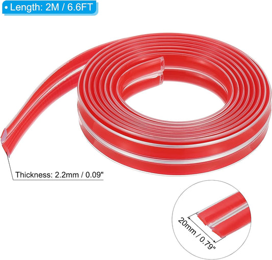PATIKIL Edge Protector Strip, 0.79IN x 6.6FT Children Proofing Silicone Soft Clear Corner Protectors Pre-Taped Strong Adhesive for Cabinets Tables Drawers