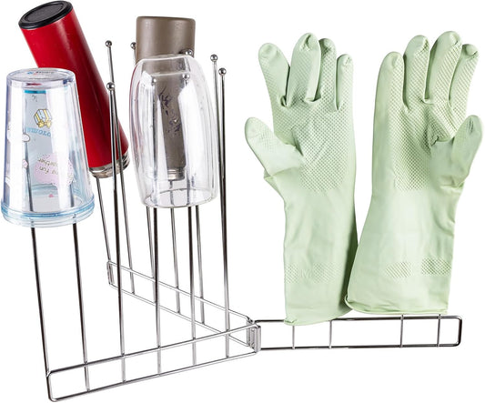 Kitchen Glove Holder, Bottle Drying Rack, Stainless Steel Dish Glove Holder,Baby Bottle Dryer Rack,Plastic Bag Drying Rack,Dishwasher Glove Drying Rack