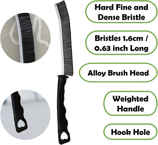 Betanull Crevice Cleaning Brush Set, Multi-Purpose Hard Bristle Brushes for Deep Cleaning Kitchen, Bathroom, Grout, Sink, Cup, Teapot, Bottle, Blender, Corners, Tight Spaces & More
