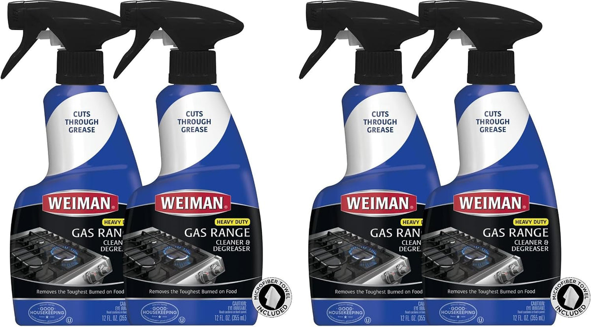 Weiman Gas Range Cleaner and Degreaser, Single, Lemon, 1 Count