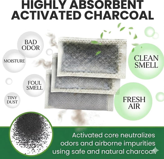 Green Piece® Activated Charcoal Air Filters for Odor Removal – Compatible with ITouchless Trash Cans (Pack of 4) – Premium Odor-Absorbing Filters by Green Piece®