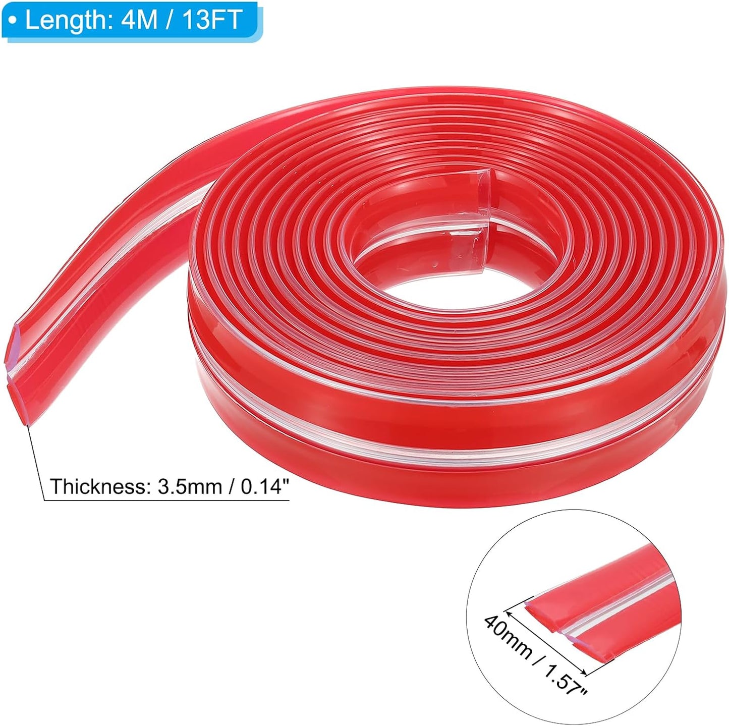 PATIKIL Edge Protector Strip, 0.79IN x 6.6FT Children Proofing Silicone Soft Clear Corner Protectors Pre-Taped Strong Adhesive for Cabinets Tables Drawers
