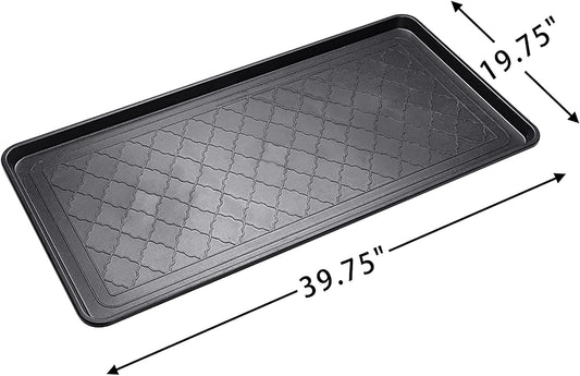 Large Multi-Purpose Boot Tray, Water-Resistant Shoe Mat for Mudroom, Garage, Patio or Indoor Entryway, Heavy-Duty Drip Tray for Boots, Pet Feeding, Plants and Everyday Home Use