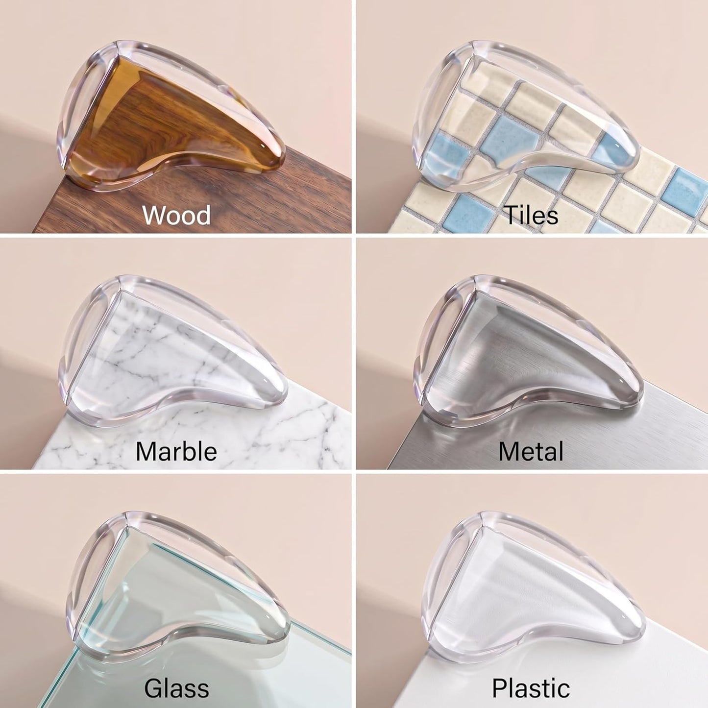 30 Pcs Clear Baby Corner Protectors, L-Shaped & Spherical Baby Proof Guards | Soft PVC Table Corner Covers for Safety on Tables, Cabinets, Shelves, Furniture Edge Guards, Safety Bumpers for Home(14L&16R)