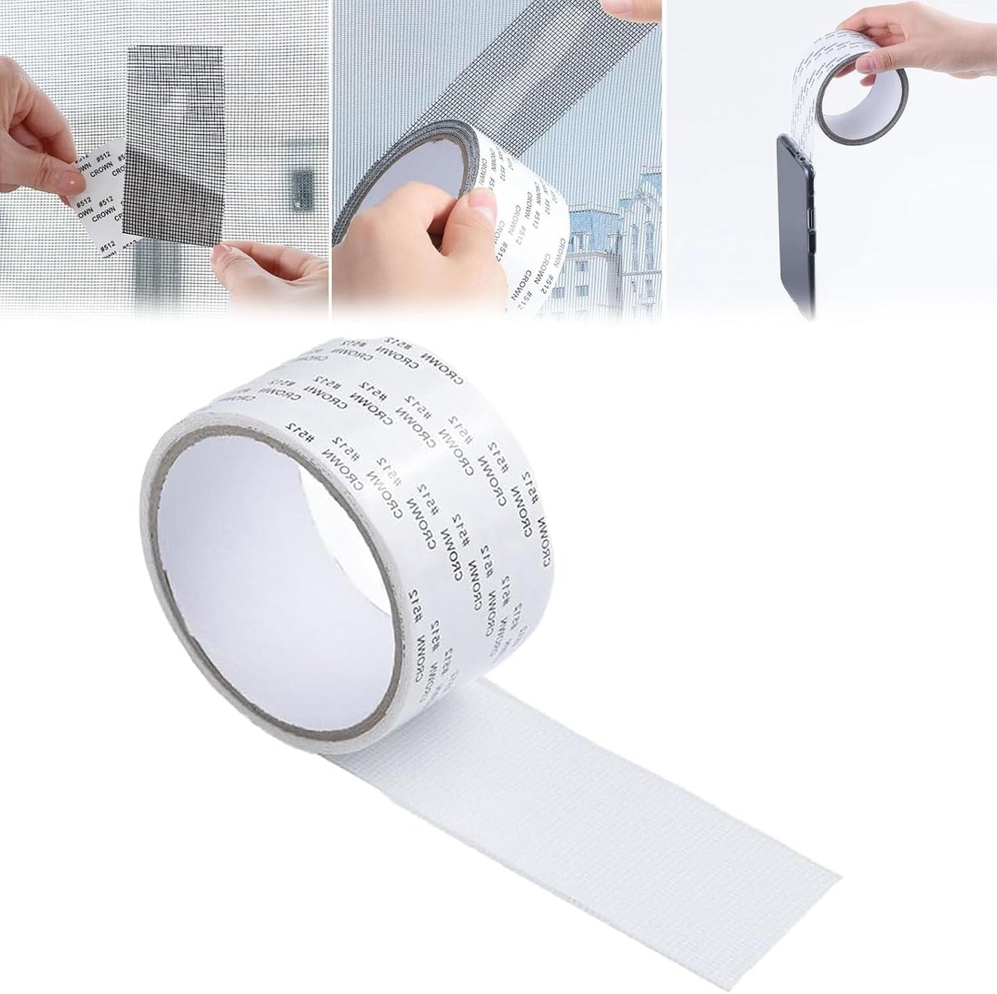 Window Screen Repair Kit Tape for Window Screen and Screen Door Tears Holes, Emboadlie Strong Adhesive Screen Repair Tape, Household Self-Adhesive Screen Window Repair Patch(Gray)