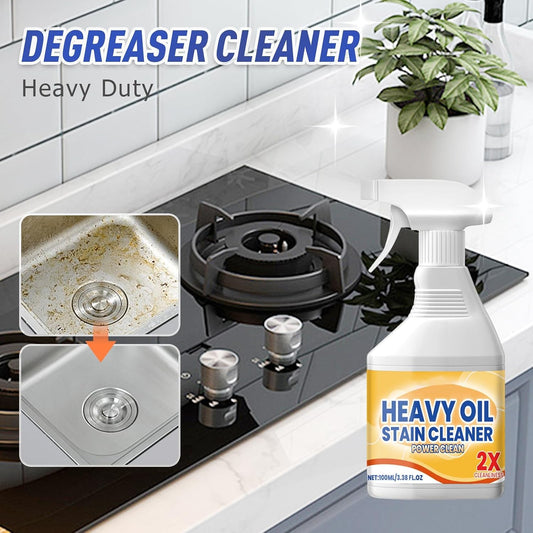 Kitchen Heavy Oil Cleaner Spray,3.38 Oz All Purpose Kitchens Heavy Oil Cleaning Agent, Grease Remover,Kitchen Degreasing Cleaning Spray for Stove,Oven,Dishwasher,Appliances (1PC With 2 Sponge)