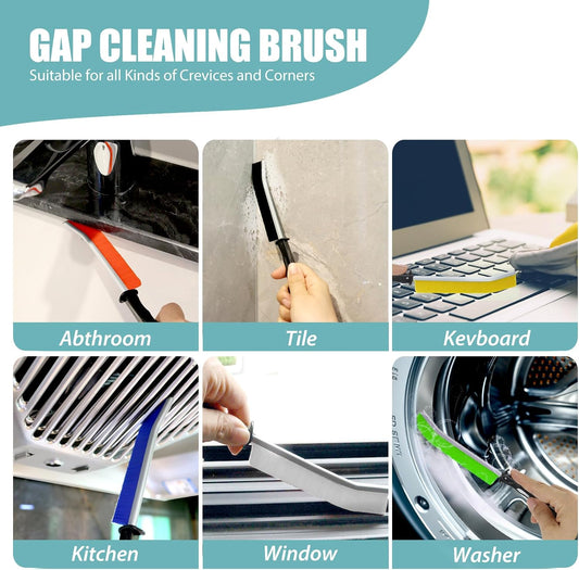 6Pcs Crevice Cleaning Brushes for Household Use, Grout Cleaner Brush, Hard Bristle Groove, Gap Cleaning Tool, Suitable for Hard-to-Reach Regional Spaces(Thick)