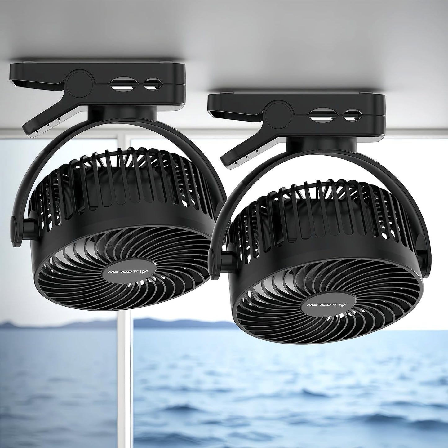 Magnetic Cruise Ship Approved Fan, 12000mAh Battery Operated Clip on Fan with 3 Speeds, LED Lantern, Timer, Magnetically Sticks on Cabin Ceilings and Walls, Cruise Essentials 2026