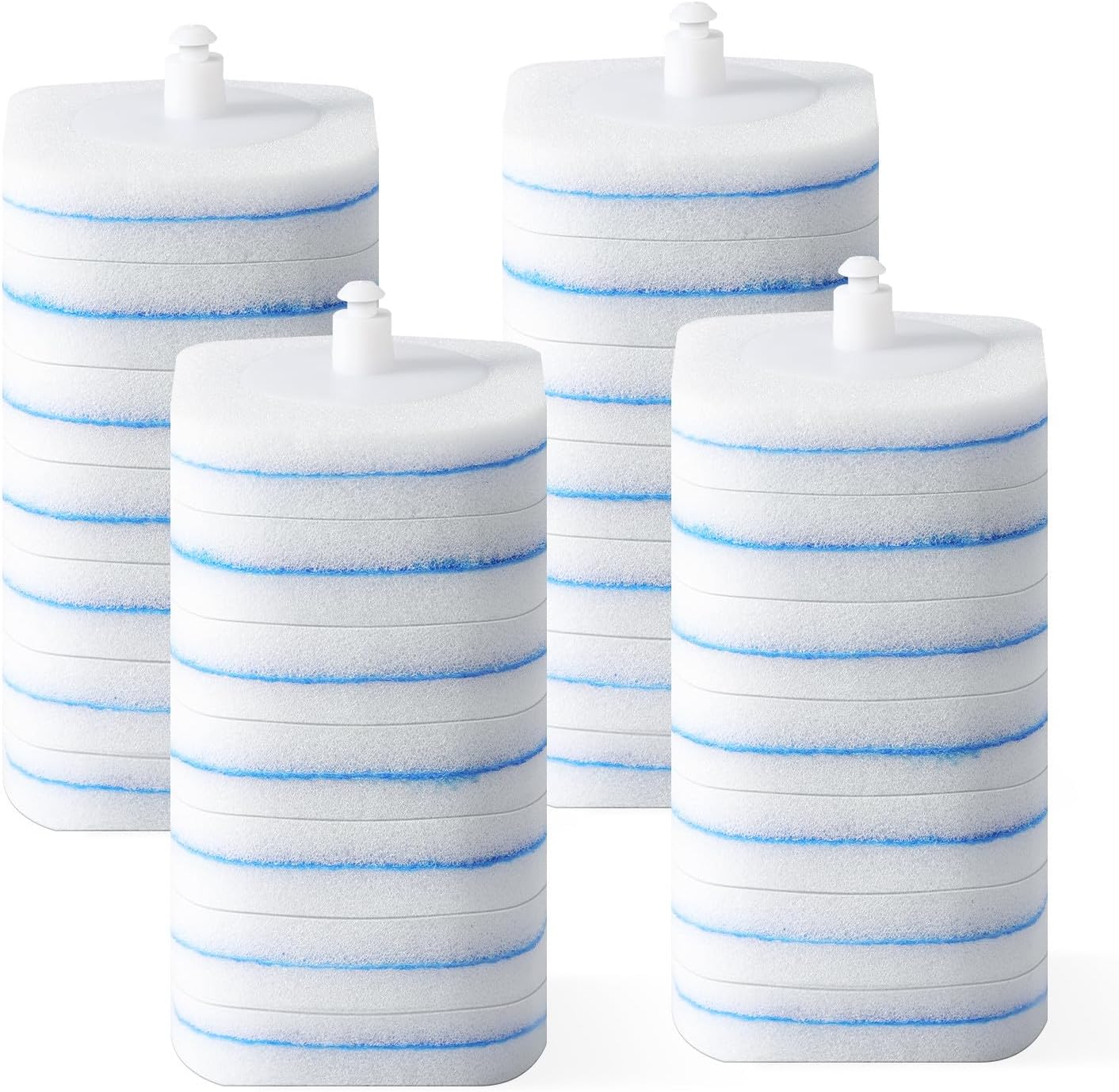 oshang Disposable Toilet Brush - Toilet Bowl Cleaner, Toilet Cleaning Supplies, Toilet Brush with Holder, 14 Refills for Deep Cleaning and Hygienic Bathroom Maintenance