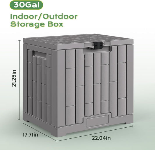 Jocoevol Deck Box 60 Gal, UV Resistant & Waterproof Outdoor Storage Box with Lock, Easy Assemble Storage Bins Container for Pool Patio Garden