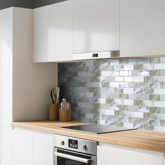 Art3d Peel and Stick Backsplash for Kitchen White Subway (10 Tiles, Thicker Design)
