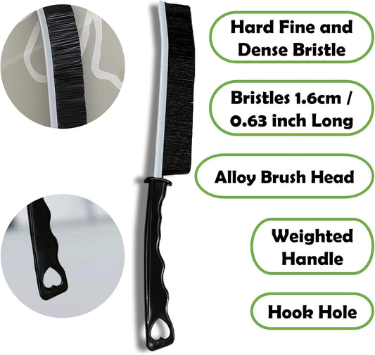 Betanull Crevice Cleaning Brush Set, Multi-Purpose Hard Bristle Brushes for Deep Cleaning Kitchen, Bathroom, Grout, Sink, Cup, Teapot, Bottle, Blender, Corners, Tight Spaces & More