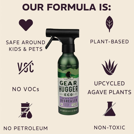 Gear Hugger All-Purpose Degreaser Spray Bottle (10 oz, Pack of 1) – Home & Kitchen Eco Friendly Cleaning Supplies, Powerful Degreaser Spray for Countertops & Household Surfaces, Plant Based, Non-Toxic