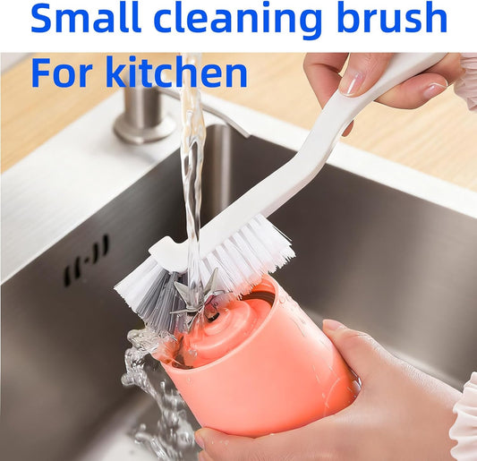 Dish Scrub Brushes with Handle for Kitchen,Small Cleaning Brush for Cup,Kitchen Sink,Blender,Crevice Cleaning Brush