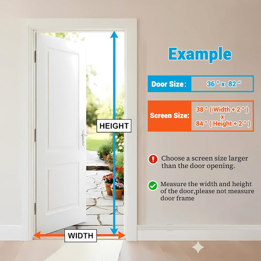 Premium Magnetic Screen Door, Heavy-Duty Reinforced Mesh, Ultra-Dense Weave, Smooth Auto-Close, Pets & Kids – Hands-Free, No-Gap Seal