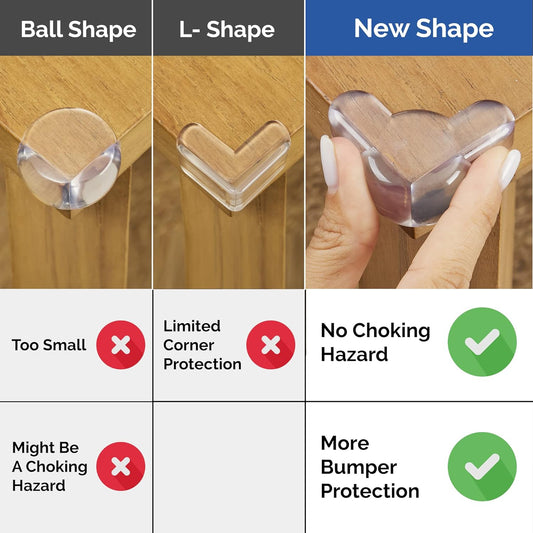 Corner Protectors for Baby (16 Pack) - Patented - New & Improved Edge Protector for Baby – Transparent Corner Protectors - Baby Safety Products to Baby Proof Corners and Edges
