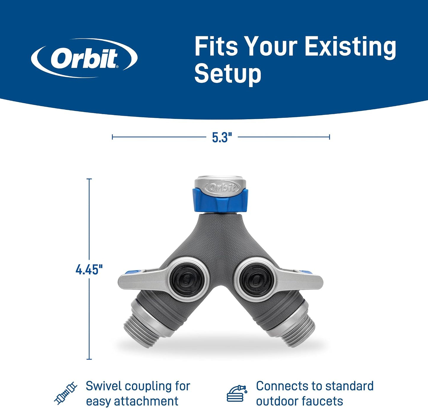 Orbit Elevated 2-Way Shut-Off Hose Y Adapter, 28294