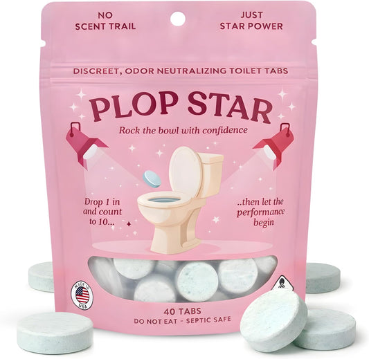 Toilet Tablets Odor Eliminator, Bathroom Toilet Deodorizer Drop Ins for Odor Control, Toilet Freshener Tablets for Smell Eliminator, Home Bathroom Deodorizer, 40 Pack | As Seen on Shark Tank
