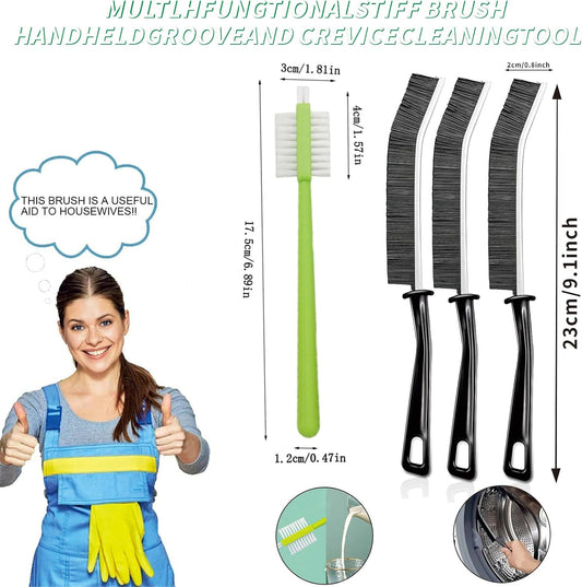 18Pcs Crevice Gap Cleaning Brush,Door Window Track Groove Corner Crevice Cleaning Brushes for Cleaning Window Grooves, Bathroom, Toilet Corner, Kitchen, Faucet, Sink