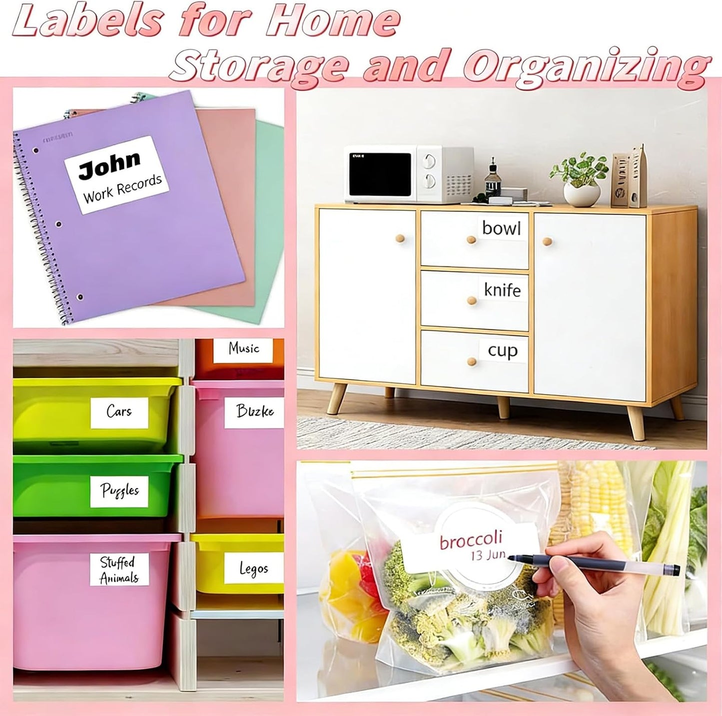 320 Count Home Moving Labels- 3 x 2 inches, Removable Packing Box Stickers, 8 Designs Waterproof Color Coded Moving Stickers with Fragile and Blank Labels