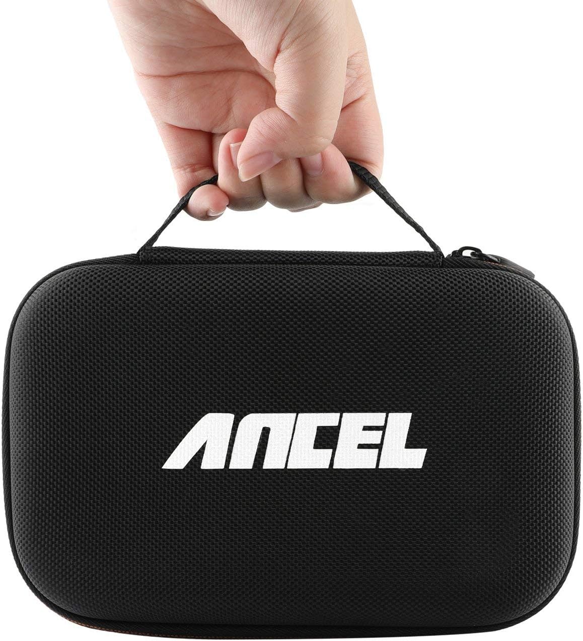 ANCEL Protective Case Storage Bag for OBD2 Scanner FX2000 FX6000, Code Reader AD530 VD500 BM700, Battery Tester BST200 BM200 BA301, Professional Waterproof Shockproof Carry Box with Zipper(Case Only)