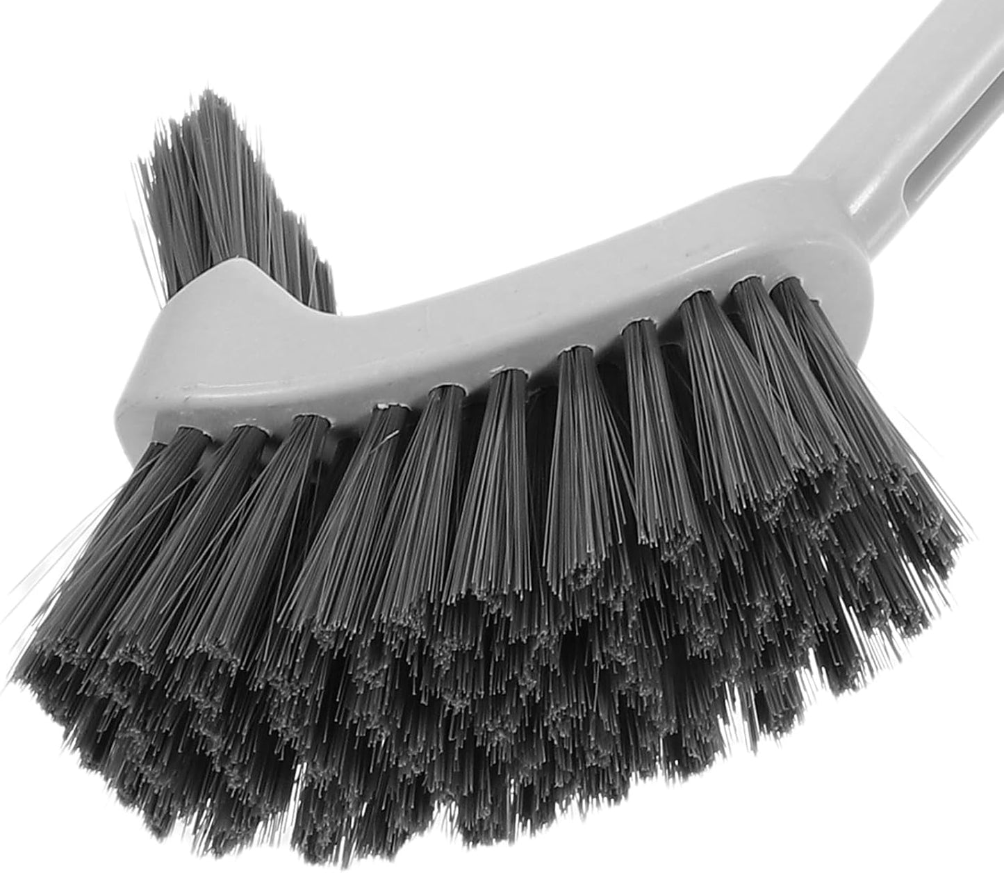 Amosfun Toilet Brush with Long Handle and Soft Curved Bristles Under Rim Deep Cleaning, Bathroom Scrubber Brush for Household Toilet Maintenance