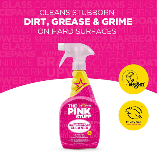 The Pink Stuff Miracle Multi-Purpose Cleaner Spray, 30 fl oz | Now 20% More, All-Purpose Cleaning Solution, For Kitchens, Bathrooms, Floors & More, Cuts Through Grease & Grime, Powerful