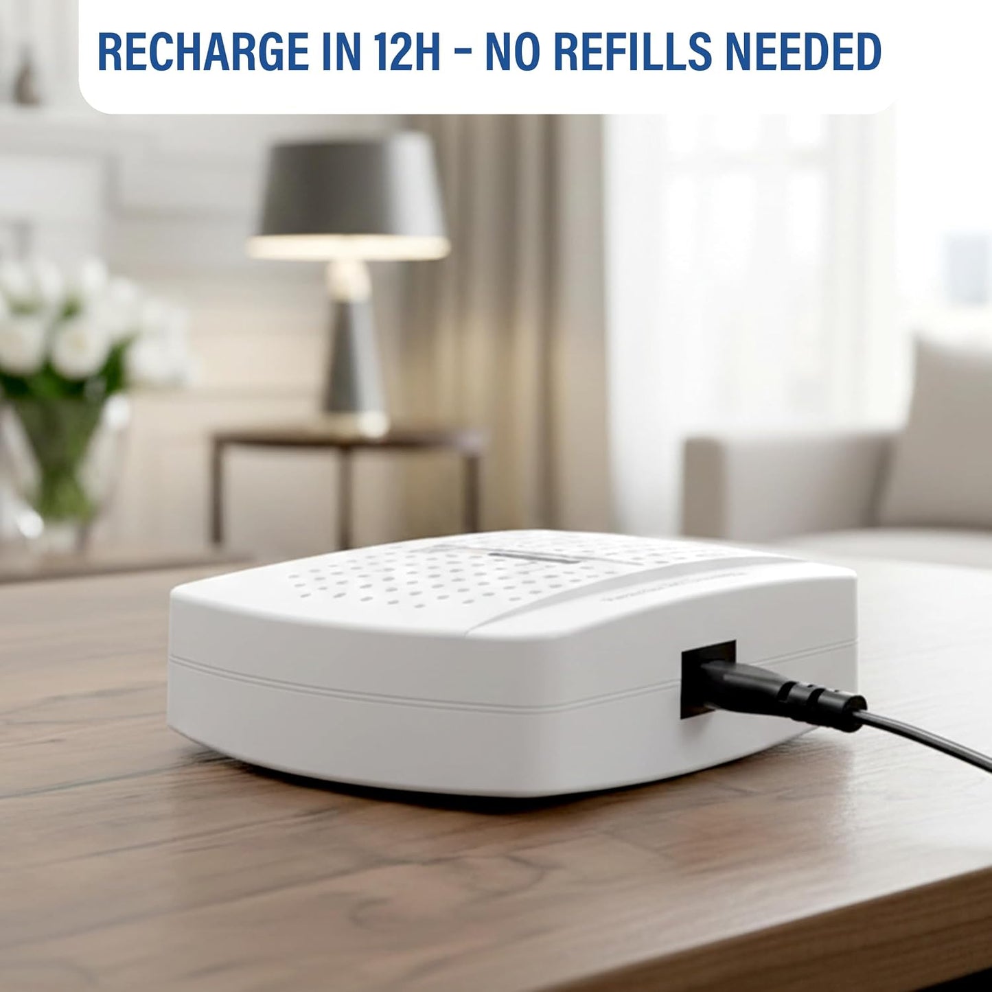Mini Dehumidifier for Small Spaces – Rechargeable Silica Gel Dehumidifier – Reusable Moisture Absorber for Closet, Wardrobe, Drawer, Car, RV & Storage – Cordless Use After Charging