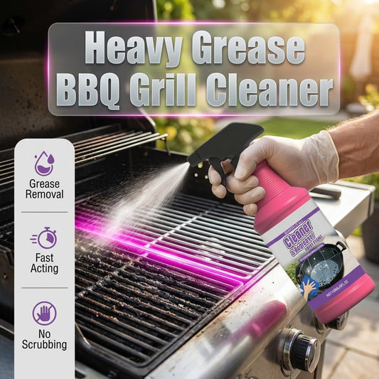 Fast-Acting Heavy-Duty Grill Degreaser Spray, BBQ Grill Cleaner for Burnt Food & Grease (1pcs)
