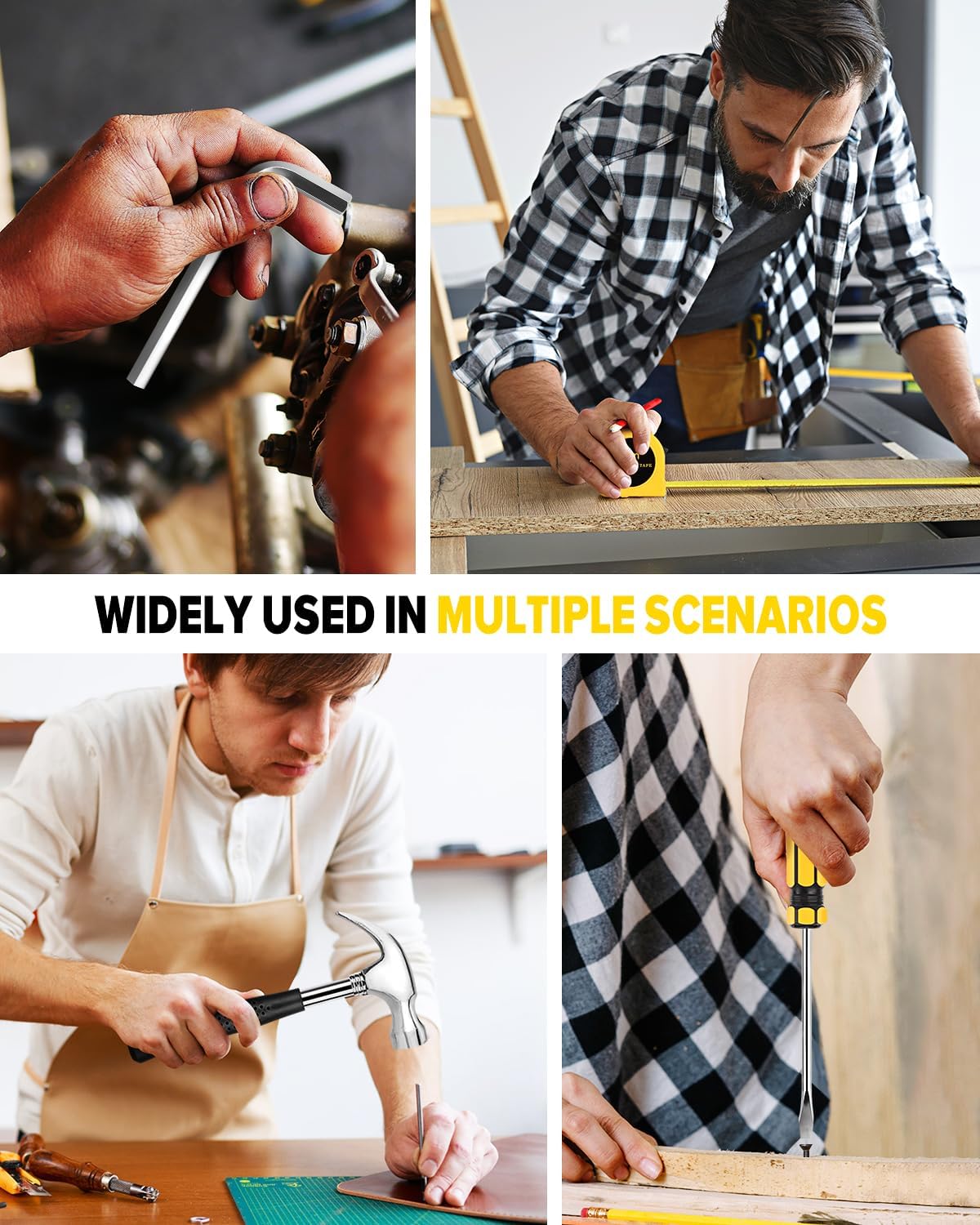27-Pcs Household Tool Set with Case - Home, Auto, Garage | For men, women in dorm, office, garage. Has hammer, screwdrivers, pliers, tape. Compact, portable, for everyday fixes.
