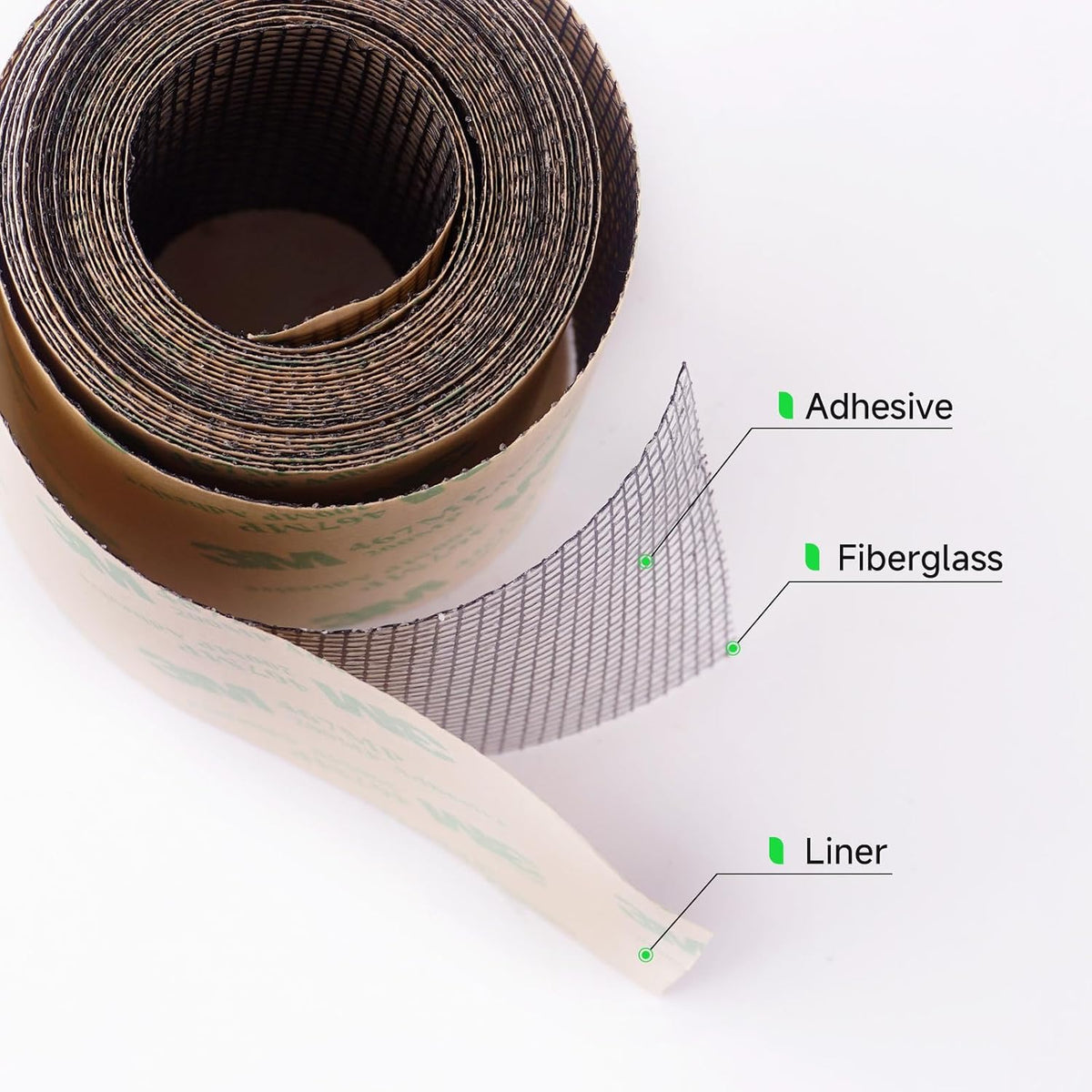 Window Screen Repair Tape, Made of 3M Tape, Screen Repair Kit for Small Holes and Tears of Windows, Doors, Mosquito Net, Strong Adhesive Patch Kit Fiberglass Mesh Tape (Normal)