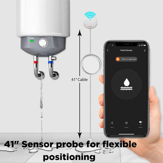 MOBI Smart Home 2.4GHz WiFi Water Leak Sensor, Water Sensor, Water Detector Alarm, Water Leak & Flood Detector, Smart Notification App, Expand with Cameras & Smart Home Devices (3-Pack)