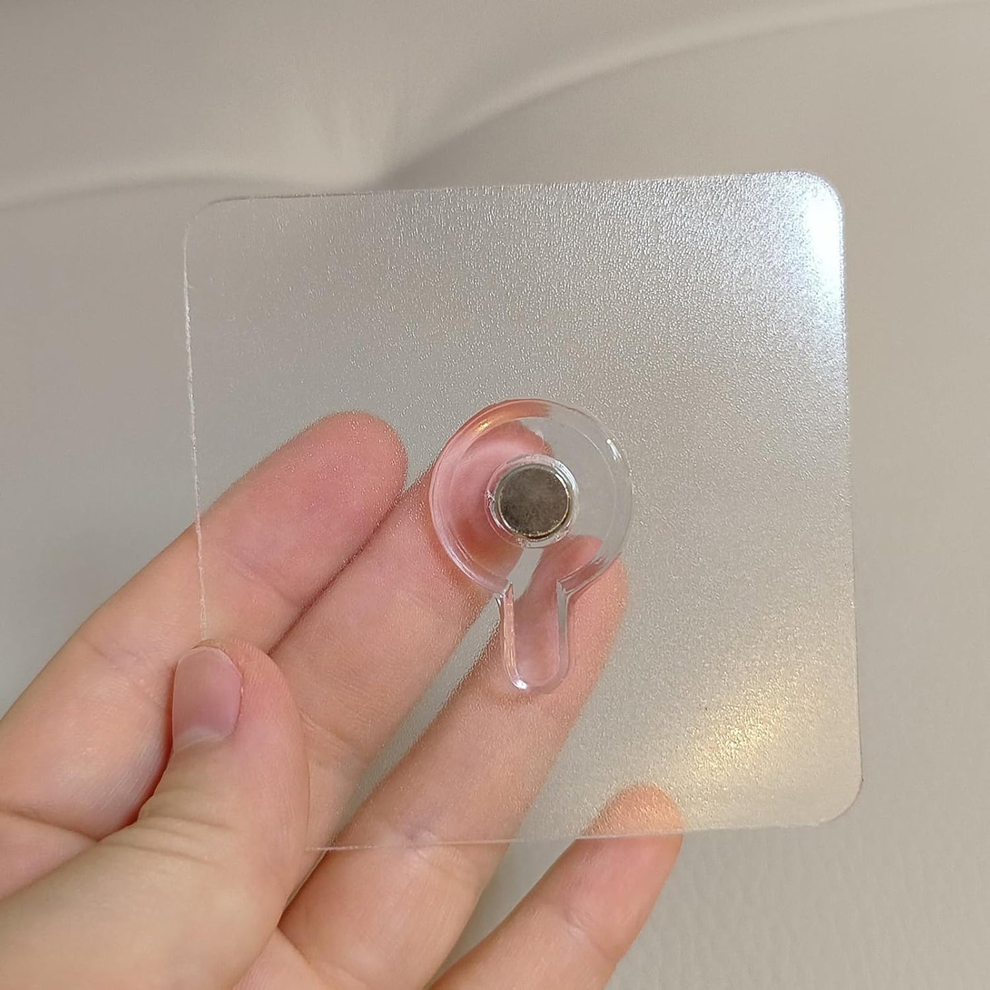 20 Pcs Heavy Duty Adhesive Picture Hooks – 33 lbs Load No-Nail Wall Hangers, Waterproof Transparent Sticky Hooks for Frame, Mirror, Bathroom, Kitchen, Home Decor (2.2 x 2.2 inch)