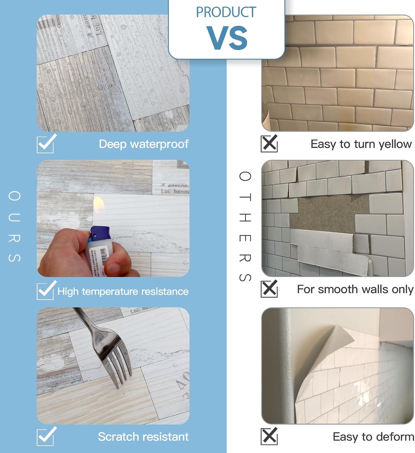 2026 New Upgrade Peel and Stick Backsplash Tile, Peel and Stick 11.34" X 11.57" Wall Tile for Kitchen, Bathroom, Fireplace, Laundry (Beige Ecru, 10 Packs)
