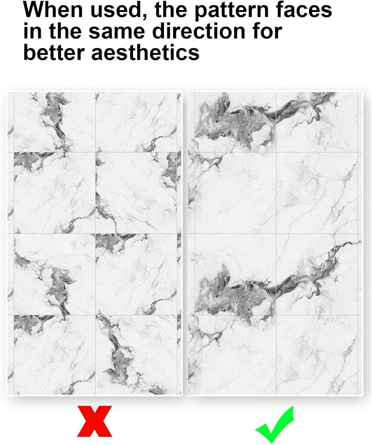 Chejiaye 10pcs Marble Peel and Stick Backsplash Waterproof Washroom Wall Panels, Peel and Stick Tile, PVC Foam Wall Panels for Kitchen,Bathroom,Living Room,Blue and Gold(Not Real Tile,11.8" x 11.8")