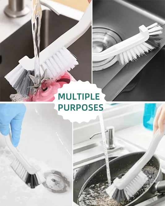 3 PCS Crevice Scrub Brush, Angle Cleaning Brushes for Kitchen Stiff Bristle Brushes for Sink/Tile/Shower/Corners/Crevice