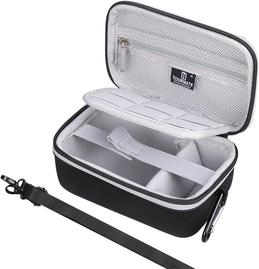 Hard Storage Case for Gavonde/Pedtail/JGIPL Digital Camera-Versatile Camera Bag with Crossbody/Neck Strap&Organizer Compartments for Batteries&Memory Cards(Box for Sale) (Black & Reflective Zipper)