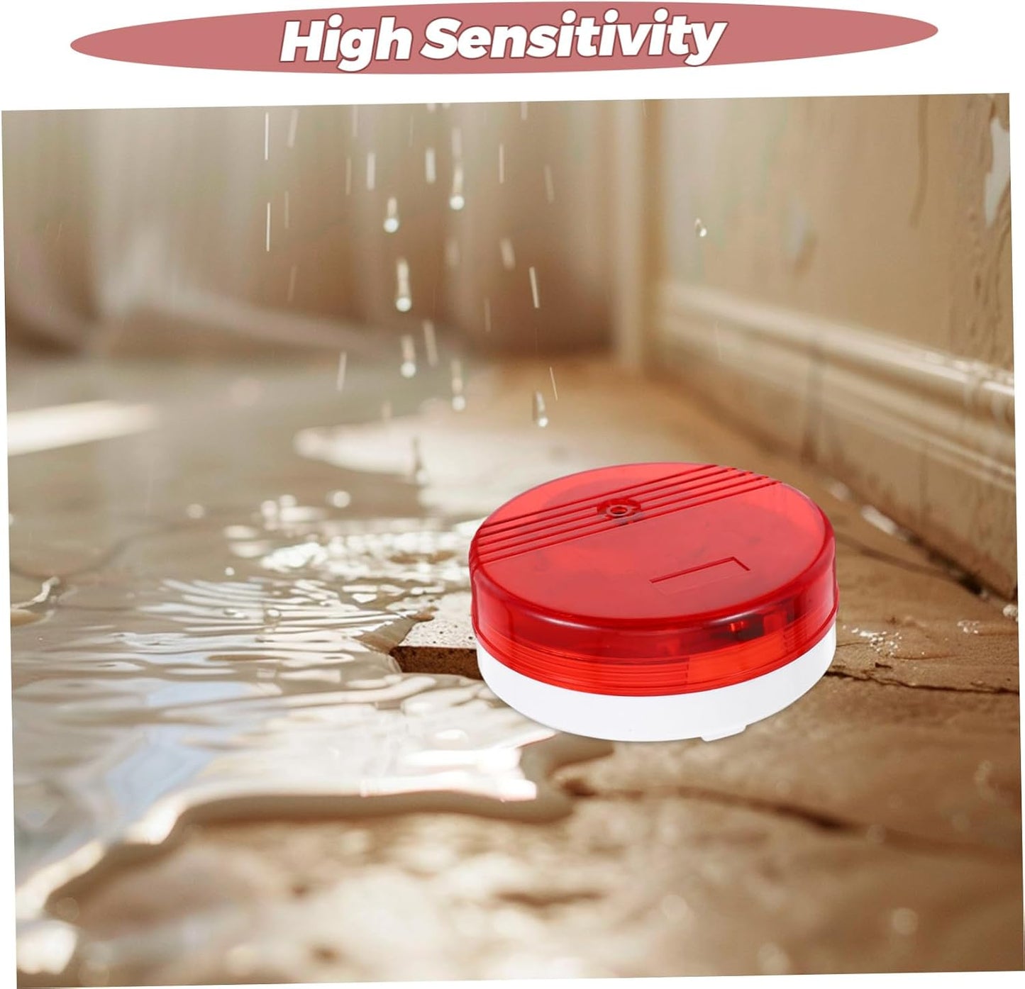 Generic Water Leak Detector Sensor Alarm Flooding Monitor Overflow Alarm Device for Basement Floor Under Sink High Sensitivity Response