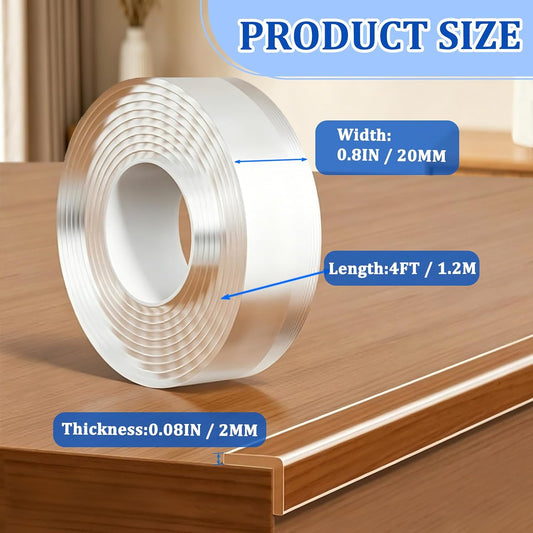 Corner Protector Baby,Clear Edge Protector Strip,Soft Baby Proof Corner Protectors,Self-Adhesive Safety Bumpers for Table,Desk,Cabinet and Sharp Corners,0.8in x 10.8ft