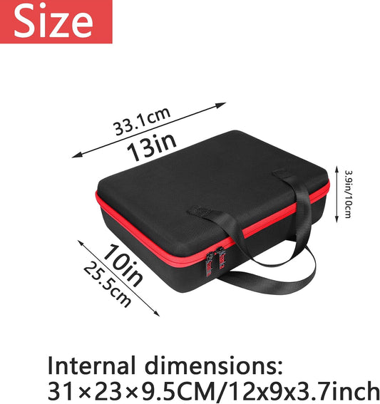khanka Hard Battery Storage Box Holder, Carrying Case Replacement for Milwaukee M12 M18 18V and Charger - Holds 12V M18 18V 2.0/3.0/4.0/5.0/6.0/6.5/8/9.0/12.0-Ah Battery, Charger (Case Only)